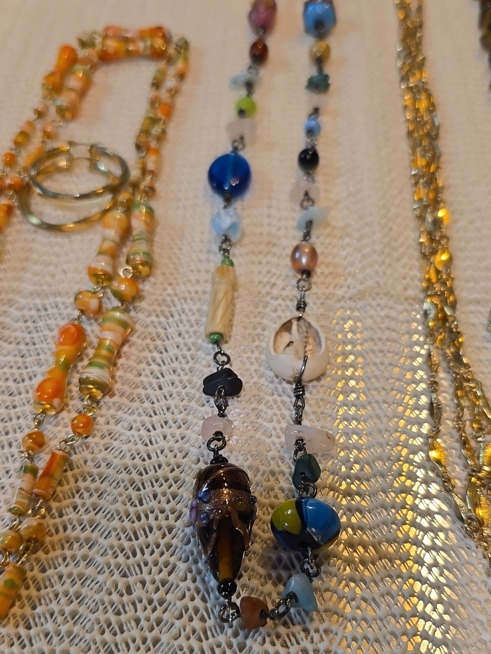 Venetian Glass Handcrafted Multicolor Beaded Necklace - Women Jewelry